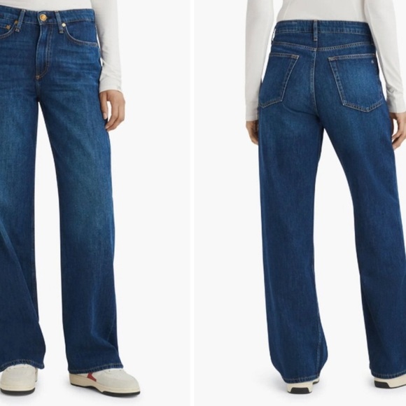 NWT Rag & Bone Logan Mid-Rise Wide-Leg Rubin Jeans size 30 - Picture 3 of 12